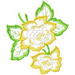 Flowers And Tree Embroidery Design 7
